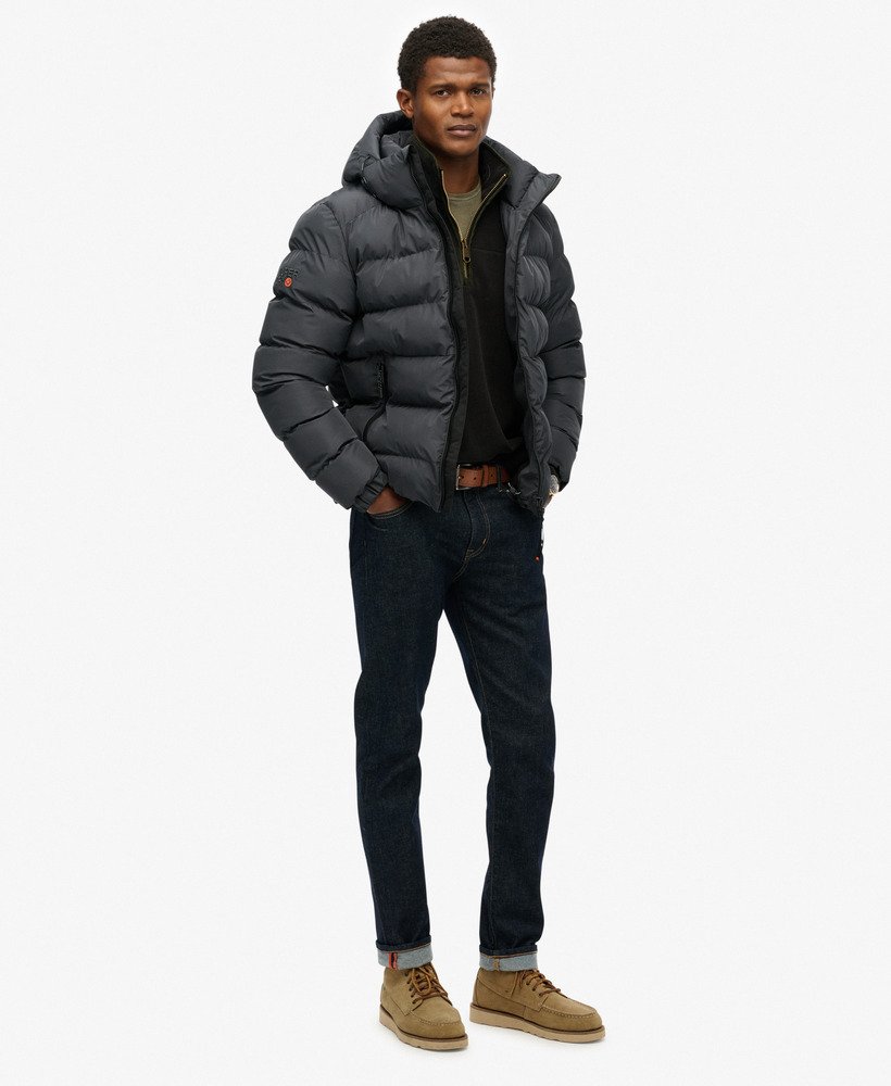 Chaqueta Acolchada Deportiva con Capucha Ebony