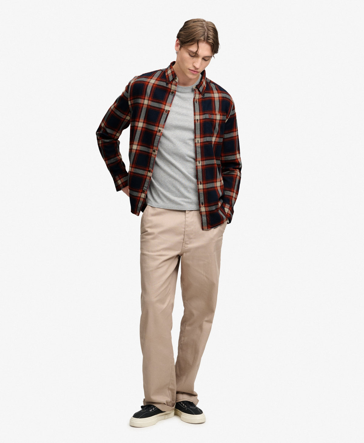 Camisa Lumberjack de Algodón Manga Larga