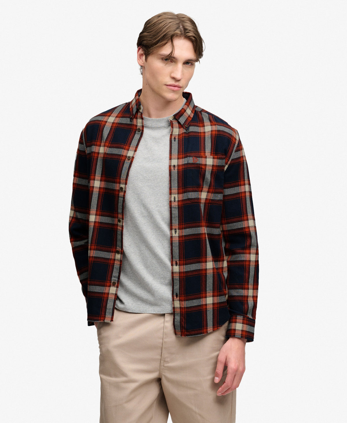 Camisa Lumberjack de Algodón Manga Larga