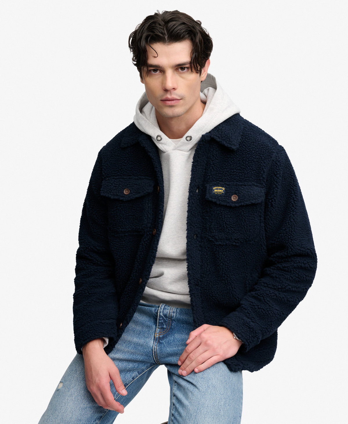 Sobrecamisa de Forro Polar Retro Marino